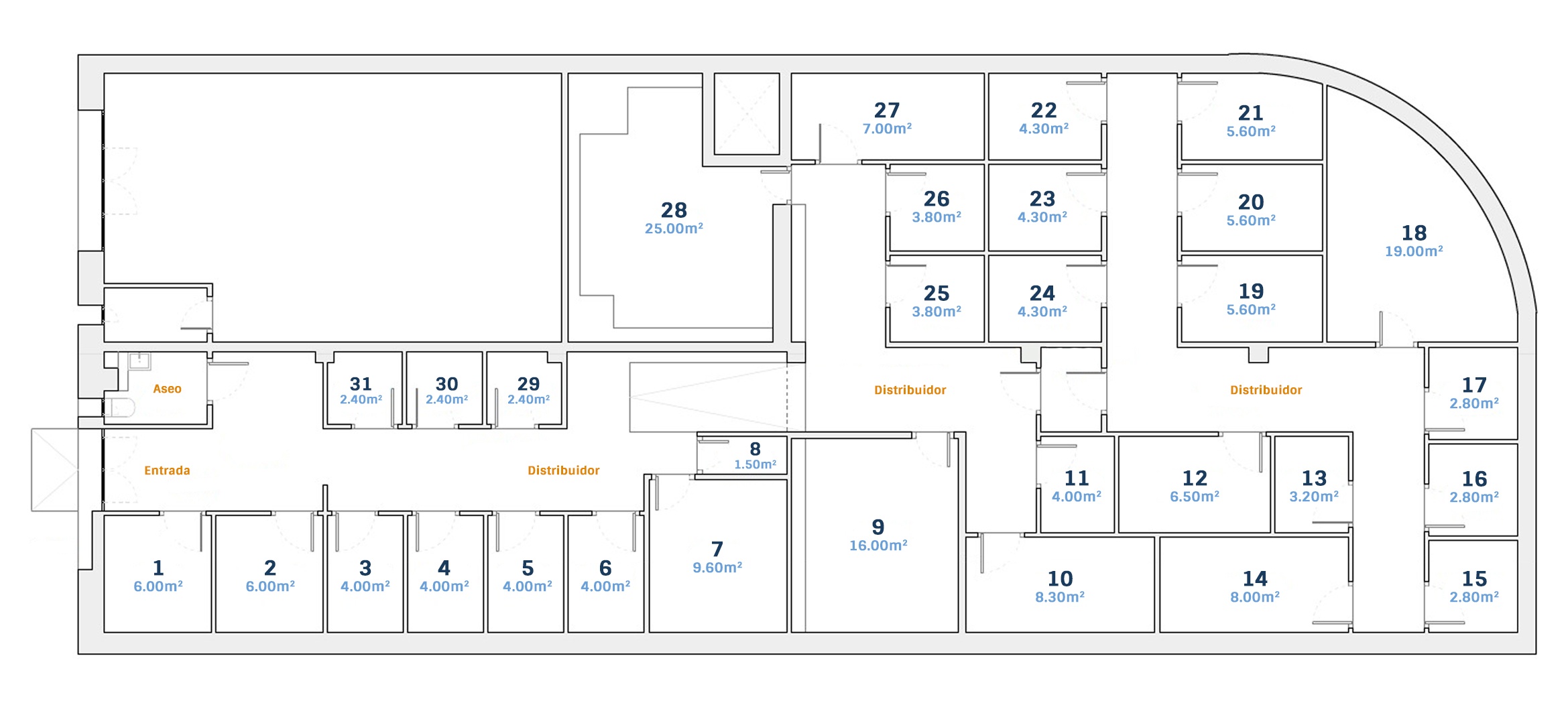 Trasteros Gavira floor plan - Storage units layout in Pueblo Nuevo de Guadiaro, Sotogrande